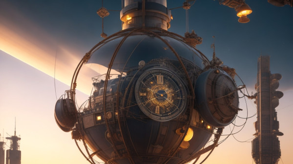 DreamShaper_v7_A_retro_futuristic_clock_with_lots_of_wires_in_0(7).jpg