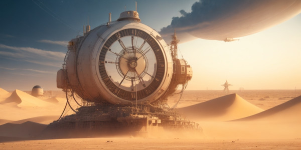 DreamShaper_v7_A_retro_futuristic_clock_with_lots_of_wires_in_0.jpg