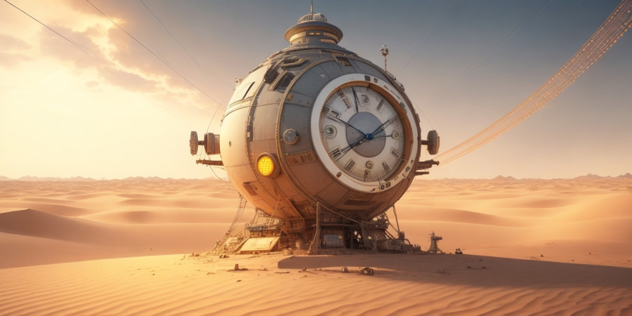 DreamShaper_v7_A_retro_futuristic_clock_with_lots_of_wires_in_1(1).jpg