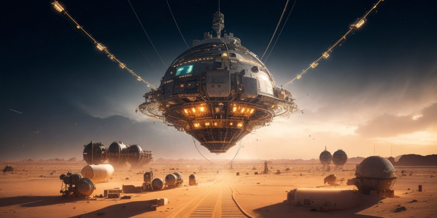 DreamShaper_v7_Space_junk_with_lots_of_wires_are_flying_around_0.jpg