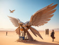 DreamShaper_v7_a_futuristic_clock_with_wings_from_the_50s_in_t_1.jpg